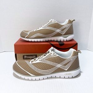 NEW Propet Women’s TravelLite Walking Sneakers Taupe Size 12 M (W3247)